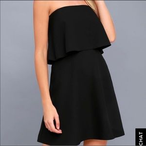 Lulus Black Strapless Dress